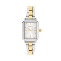 Montre Codhor Eleonia 2 Argenté - Boîtier Blanc - Cadran Argenté - Bracelet Bicolore Doré / Blanc - Mécanisme en Quartz - Pour Femme - Histoire d'Or