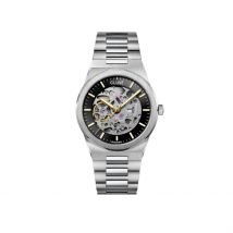Montre Cluse Vigoureux Automatique Noir - Boîtier Blanc - Cadran Noir - Bracelet Argenté - Mécanisme en Automatique - Pour Homme - Histoire d'Or