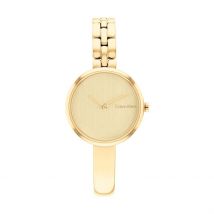 Montre Calvin Klein Bangled Doré - Boîtier Jaune - Cadran Champagne - Bracelet Doré - Mécanisme en Quartz - Pour Femme - Histoire d'Or