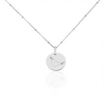 Collier Astr Argent Oxydes De Zirconium - Pour Femme - Pierre en Oxyde de Zirconium de forme Ronde - Motif Cercle - Histoire d'Or