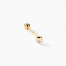 Piercing Elpida Or Jaune Oxyde De Zirconium - Pour Femme - Pierre en Oxyde de Zirconium de forme Ronde - Histoire d'Or