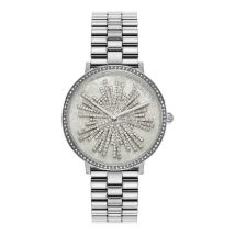Montre Olivia Burton Ice Burst Argenté - Boîtier Blanc - Cadran Argenté - Bracelet Argenté - Mécanisme en Quartz - Pour Femme - Histoire d'Or
