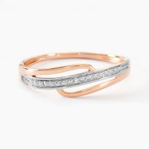 Bague Solena Or Rose Diamant - Pour Femme - Pierre en Diamant de forme Ronde - Histoire d'Or