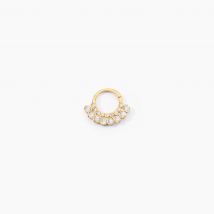 Piercing D'oreille Et/ou De Nez Unitaire Pierce Or Jaune Oxyde - Pour Femme - Pierre en Oxyde de Zirconium de forme Ronde - Histoire d'Or