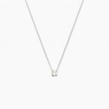 Collier Aphrodite Or Blanc Diamant - Pour Femme - Pierre en Diamant de forme Ronde - Histoire d'Or