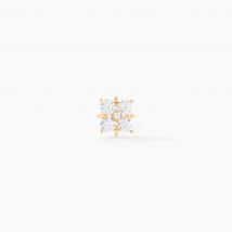 Piercing Erez Or Jaune Oxyde De Zirconium - Pour Femme - Pierre en Oxyde de Zirconium de forme Ronde - Motif Étoile - Histoire d'Or