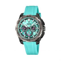 Montre Festina Chrono Bike 3 Turquoise - Boîtier - Cadran Turquoise - Bracelet Turquoise - Mécanisme en Quartz - Pour Homme - Histoire d'Or