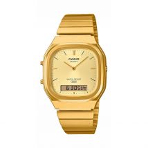Montre Casio Collection Aq240 Doré - Boîtier Doré - Cadran Doré - Bracelet Doré - Mécanisme en Quartz - Pour Unisex - Histoire d'Or