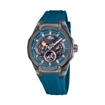 Montre Lotus Vortex Gris - Boîtier Gris - Cadran Gris - Bracelet Bleu - Mécanisme en Quartz - Pour Homme - Histoire d'Or