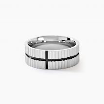 Bague Odin Acier Bicolore - Pour Homme - Histoire d'Or