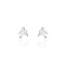 Boucles D'oreilles Puces Osie Argent Blanc - Pour Femme - Histoire d'Or