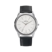 Montre Orlam Eternite Blanc - Boîtier Argenté - Cadran Blanc - Bracelet Noir - Mécanisme en Quartz - Pour Homme - Histoire d'Or