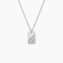 Collier Argent Blanc Djimy - Pour Homme - Histoire d'Or