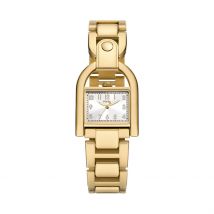Montre Fossil Harwell Argenté - Boîtier Doré - Cadran Argenté - Bracelet Doré - Mécanisme en Quartz - Pour Femme - Histoire d'Or