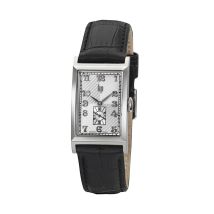 Montre Lip Churchill T24 Argenté - Boîtier Argenté - Cadran Argenté - Bracelet Noir - Mécanisme en Quartz - Pour Homme - Histoire d'Or
