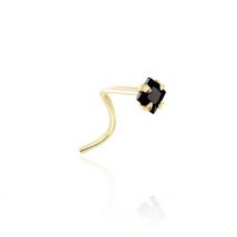 Piercing De Nez Or Jaune Oxyde De Zirconium - Pour Femme - Pierre en Oxyde de Zirconium de forme Ronde - Histoire d'Or