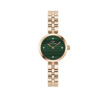 Montre Daniel Wellington Elan Lumine Vert - Boîtier Rose - Cadran Vert - Bracelet Rose - Mécanisme en Quartz - Pour Femme - Histoire d'Or