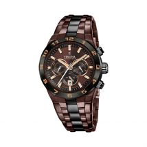 Montre Festina Chrono Bike Edition Speciale Marron - Boîtier - Cadran Marron - Bracelet Bicolore - Mécanisme en Quartz - Pour Homme - Histoire d'Or