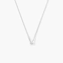 Collier One Or Blanc Diamant - Pour Femme - Pierre en Diamant de forme Ronde - Histoire d'Or