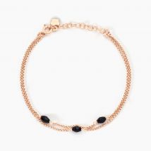Bracelet Diamantine Argent Rose Pierre De Synthese - Pour Femme - Histoire d'Or