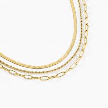 Collier Thika Acier Jaune - Pour Femme - Histoire d'Or