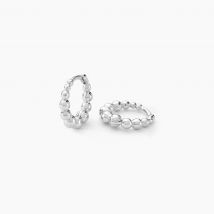 Créoles Safana Argent Blanc - Pour Femme - Histoire d'Or