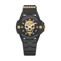 Montre Philipp Plein The Skull Ecoceramic Noir - Boîtier Noir - Cadran Noir - Bracelet Noir - Mécanisme en Quartz - Pour Homme - Histoire d'Or