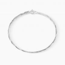 Bracelet Jasmin Tresse Or Blanc - Pour Femme - Histoire d'Or