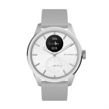 Montre Connectée Withings Scanwatch 2 - Boîtier Blanc - Cadran Noir - Bracelet Gris - Mécanisme en Quartz - Pour Famille - Histoire d'Or