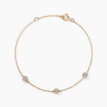 Bracelet Mon 1er Diamant Or Jaune Diamant - Pour Femme - Pierre en Diamant de forme Ronde - Histoire d'Or