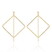 Boucles D'oreilles Pendantes Idoia Plaqué Or Jaune - Pour Femme - Histoire d'Or