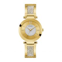 Montre Guess Aurora 2 Tons - Boîtier Jaune - Cadran Champagne - Bracelet Bicolore - Mécanisme en Quartz - Pour Femme - Histoire d'Or