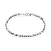 Bracelet Jany Maille Palmier Or Blanc - Pour Femme - Histoire d'Or