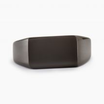 Chevalière Acier Noir Luciano - Pour Homme - Histoire d'Or