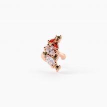 Bijoux D'oreilles Camelia Argent Rose Oxyde De Zirconium - Pour Femme - Pierre en Oxyde de Zirconium de forme Poire - Histoire d'Or