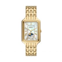 Montre Fossil Raquel Nacre - Boîtier Jaune - Cadran Bicolore - Bracelet Doré - Mécanisme en Quartz - Pour Femme - Histoire d'Or