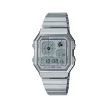 Montre Casio Collection A130we - Boîtier Blanc - Cadran Noir - Bracelet Argenté - Mécanisme en Quartz - Pour Famille - Histoire d'Or