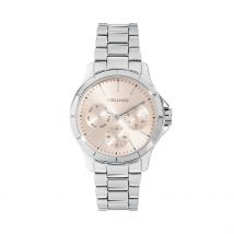 Montre Codhor Juliette Rose - Boîtier Blanc - Cadran Rose - Bracelet Argenté - Mécanisme en Quartz - Pour Femme - Histoire d'Or