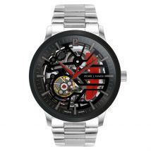 Montre Pierre Lannier Paddock Noir - Boîtier - Cadran Noir - Bracelet Argenté - Mécanisme en Automatique - Pour Homme - Histoire d'Or