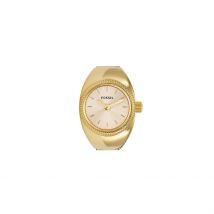 Montre Fossil watch Ring Doré - Boîtier Jaune - Cadran Champagne - Bracelet Doré - Mécanisme en Quartz - Pour Femme - Histoire d'Or