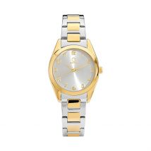 Montre O Watch Colored Argenté - Boîtier Jaune - Cadran Argenté - Bracelet Bicolore - Mécanisme en Quartz - Pour Femme - Histoire d'Or