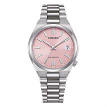 Montre Citizen Tsuyosa 37 Rose - Boîtier - Cadran Rose - Bracelet Argenté - Mécanisme en Automatique - Pour Unisex - Histoire d'Or