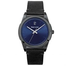 Montre Pierre Lannier Candide Bleu - Boîtier Noir - Cadran Blanc - Bracelet Noir - Mécanisme en Quartz - Pour Homme - Histoire d'Or