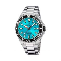 Montre Festina the Originals/diver Bleu Sky - Boîtier Blanc - Cadran Blanc - Bracelet Argenté - Mécanisme en Quartz - Pour Homme - Histoire d'Or