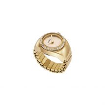 Montre Fossil Watch Ring Doré - Boîtier Jaune - Cadran Champagne - Bracelet Doré - Mécanisme en Quartz - Pour Femme - Histoire d'Or