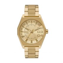 Montre Diesel Scraper Doré - Boîtier Jaune - Cadran Champagne - Bracelet Doré - Mécanisme en Quartz - Pour Homme - Histoire d'Or