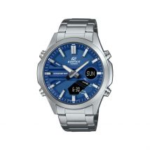 Montre Casio Edifice Bleu - Boîtier Blanc - Cadran Blanc - Bracelet Argenté - Mécanisme en Quartz - Pour Homme - Histoire d'Or