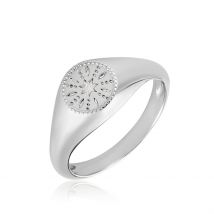 Chevalière Jima Argent Blanc - Pour Femme - Histoire d'Or