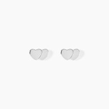 Boucles D'oreilles Puces Collinette Argent Blanc - Pour Femme - Histoire d'Or