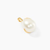 Pendentif Tourbillon Or Jaune Perle De Culture - Pour Femme - Pierre en Perle de culture de forme Poire - Motif Vague - Histoire d'Or